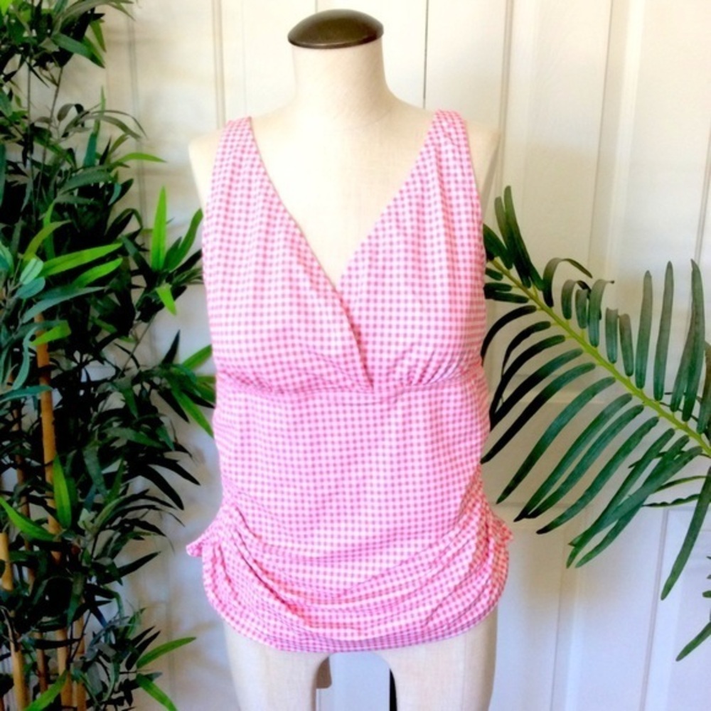 Chadwick’s Real Comfort 16 Pink Gingham Modest Tankini